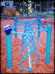 Odd playground equipment,...