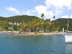 Bahía de Marigot en la isla de St. Lucia. Caribe