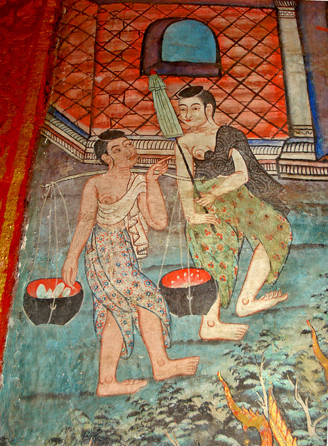 mural in the Viharn Lai Kham, Wat Phra Singh_1
