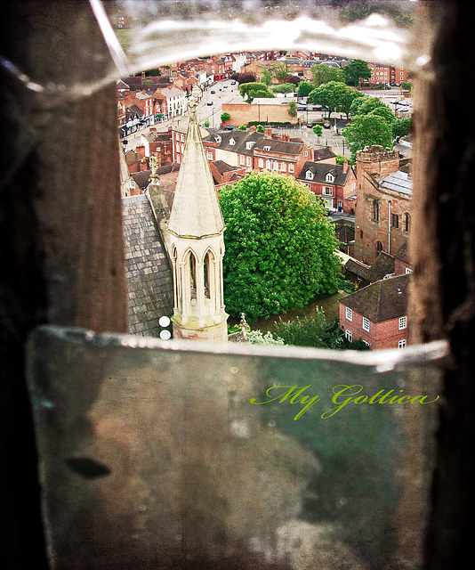 through the eye ... of tower.