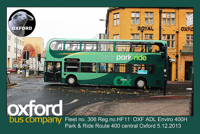 Oxford Bus Co 306 Park End Street - 5.12.2013