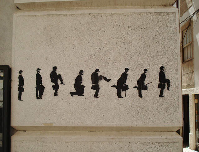 Ministry of Silly Walks stencil