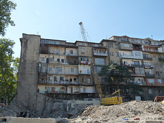 Tbilisi- Life Goes On Next to a Demolition Site