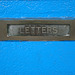 Letters in blue