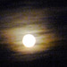 Mond über der Sächsischen Schweiz - luno sur la Saksa Svisio