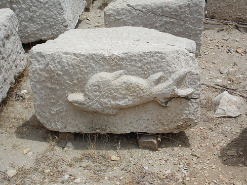 Relief Carving of a Dolphin