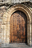Porte de l'église abbatiale de Solesmes - Sarthe