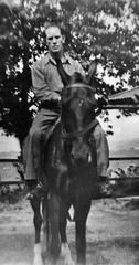 Harry on horse - India c1945