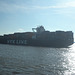 Containerschiff  NYK  ALTAIR auf der Elbe