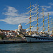 Royal Clipper and old Lisbon