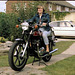 750cc Triumph Bonneville  (1979/80) and daughter!