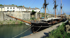Kaskelot in Charlestown Harbour Cornwall May 2010 Panorama  A
