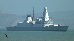 Type 45 Destroyer HMS Daring (D32) in Weymouth Bay