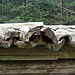 Log cabin roof detail