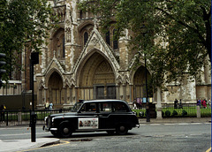 London Taxi at Westminster Abbey