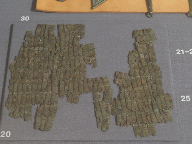 Museum Carnuntinum : fragment de lorica segmentata.