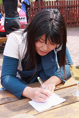 Hiromi writing