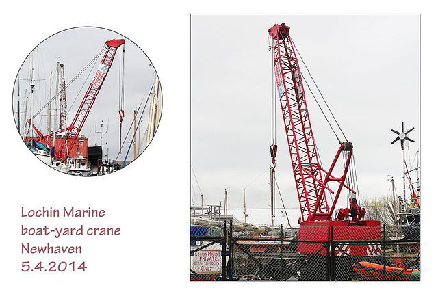 Lochin Marine's crane - Newhaven - by Phil & Sam Sutters (6years) - 5.4.2014