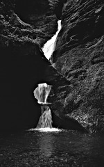 Image1a  May 1974 photo of St Nectan's Kieve, St Nectan's Glen waterfall Cornwall