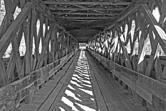 Clarkson Covered Bridge in Black and White