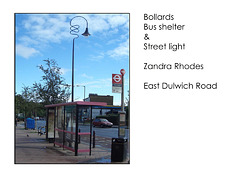 Bollards & bus shelter - Zandra Rhodes