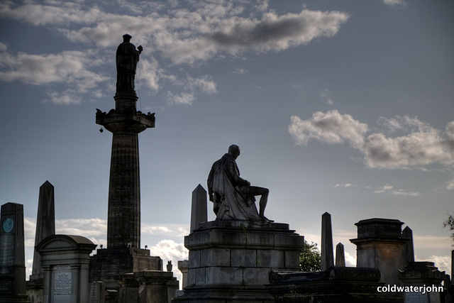 John Knox Monument in the Glasgow Necropolis