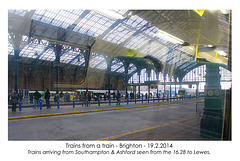 Trains from a train - Brighton - 19.2.2014