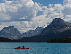 Canoeing on Bow Lake
