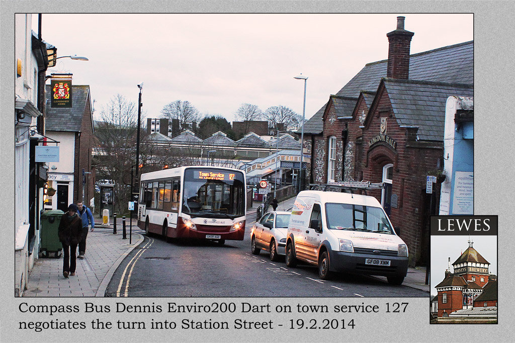 Compass Bus - Station Street - Lewes - 19.2.2014