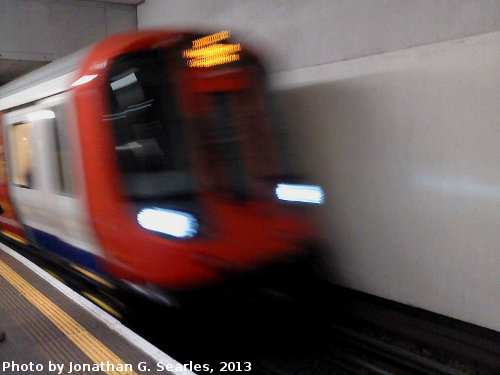 New Underground S Stock in King's Cross St. Pancras, London, England (UK), 2013