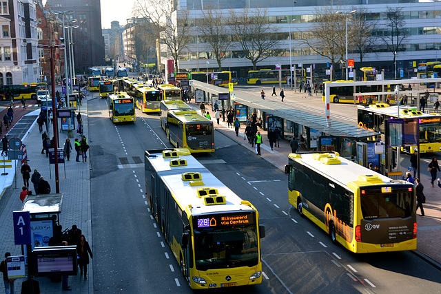 Buses at Utrecht Central Station