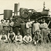 North Dakota Threshing Crew with Steam Engine