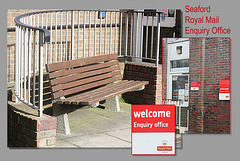 Royal Mail Enquiry Office seat  - Seaford - 4.2.2014