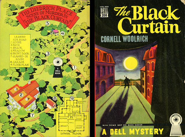 Dell Books 208 - Cornell Woolrich - The Black Curtain (with mapback)