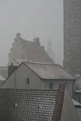 regensburg roofs in fog