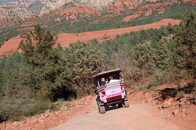 0501 152944 Pink Jeep in Coconino National Forest