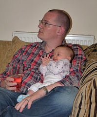 Three Month Old Robyn with Uncle Tim
