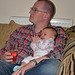 Three Month Old Robyn with Uncle Tim
