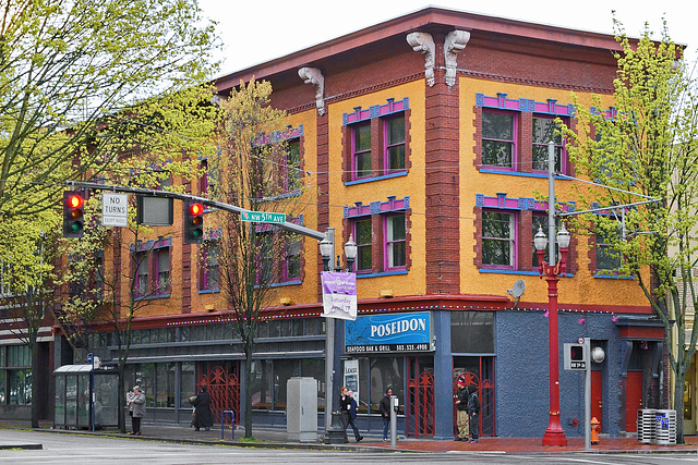 Former Poseidon Seafood Bar and Grill – N.W. 5th Avenue at West Burnside Street, Portland, Oregon