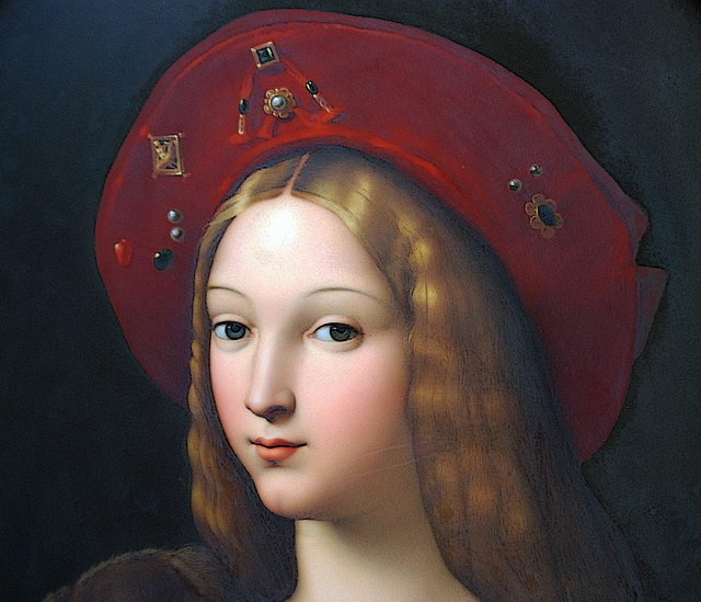 Portrait de Jeanne d'Aragon de Victoire Jaquotot , peintre sur porcelaine .
