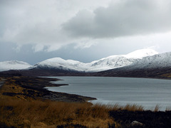 Snowy Hills, Scottish Highlands near Ullapool
