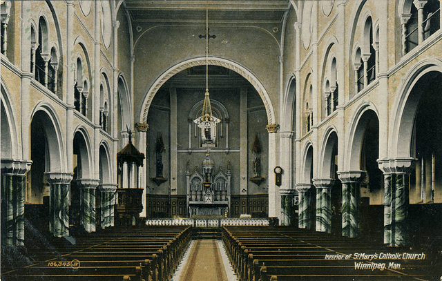 Interior of St. Mary's Catholic Church, Winnipeg, Man.