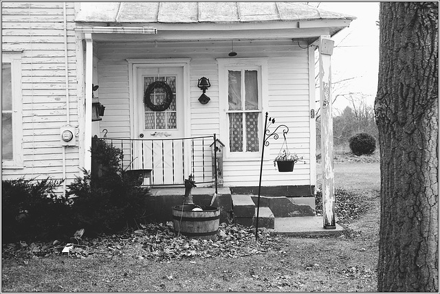 Porch with Wreath