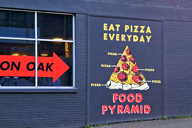 The Food Pyramid – Sizzle Pie, West Burnside near S.W. 10th and Oak Streets, Portland, Oregon