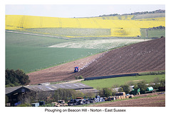 Ploughing Beacon Hill - Norton - Bishopstone - East Sussex - 11.4.2014