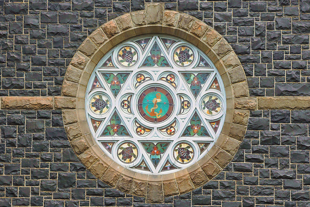 The Rose Window and Anchor – First Presbyterian Church , S.W. Alder Street at 12th Avenue, Portland, Oregon