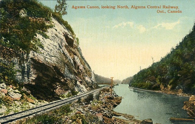 Agawa Canon, looking North, Algoma Central Railway, Ont., Canada