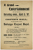 A Grand Entertainment for the Benefit of the Salunga Cornet Band, April 3, 1897