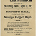 A Grand Entertainment for the Benefit of the Salunga Cornet Band, April 3, 1897