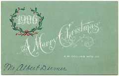 A Merry Christmas, A. M. Collins Mf'g. Co., Philadelphia, Pa., 1906